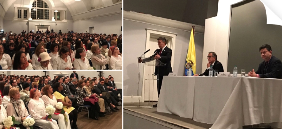 Luego de conocer la experiencia de Irlanda del Norte sobre paz y posconflicto, el Presidente Juan Manuel Santos y la Canciller María Ángela Holguín terminaron la visita de Estado en el Reino Unido con un encuentro con la comunidad colombiana en Londres.