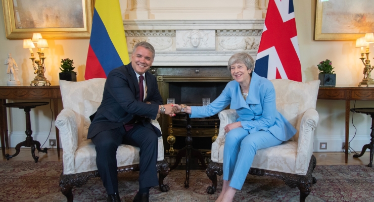 Canciller Holmes Trujillo acompañó el encuentro bilateral entre el Presidente Iván Duque y la Primera Ministra del Reino Unido