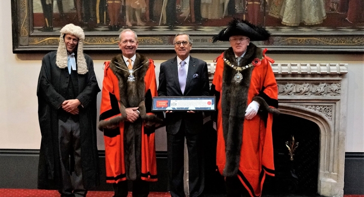 El Embajador de Colombia recibió el reconocimiento ‘The Freedom of the City of London’ 