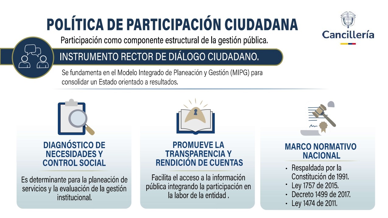Cancillería fortalece la participación ciudadana y la rendición de cuentas