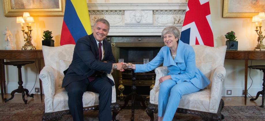 Canciller Holmes Trujillo acompañó el encuentro bilateral entre el Presidente Iván Duque y la Primera Ministra del Reino Unido