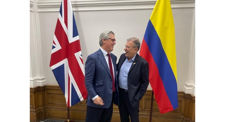 Embajador ante Reino Unido se reunió con el Ministro para las Exportaciones con el fin de promover participación británica en la COP-16 sobre Biodiversidad (Cali, octubre de 2024) y en proyectos sostenibles en Colombia